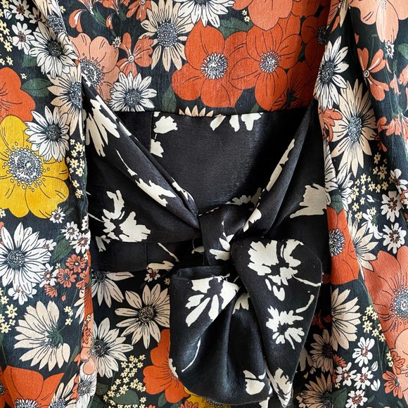 Zara Flower-Printed Blouse - Size Medium - Picture 4 of 4